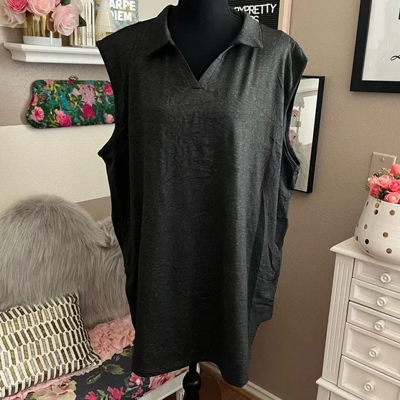 Sleeveless collar top size 4XL - Picture 1 of 4